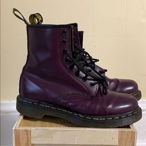 Purple Dr. Martin Combat Boots